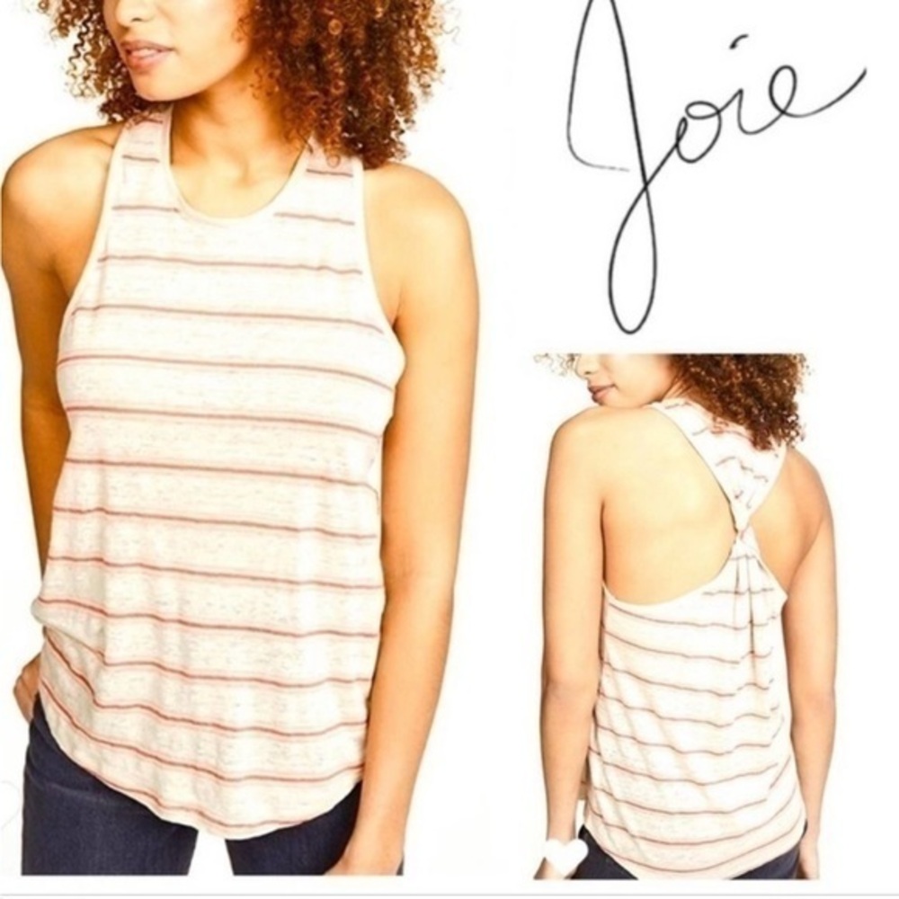 New! Joie Linen Twisted Racerback Top